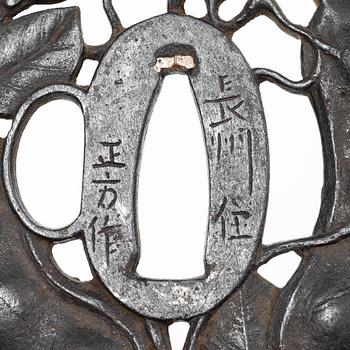 Tsuba, 5 st, Shinto/Shinshinto, varav två Meiji.