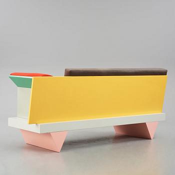 Peter Shire, a "Big Sur" sofa, Memphis, Italy, post 1986.