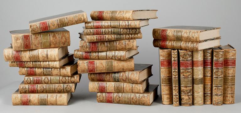 BOKBAND, 26 delar, "Strindbergs Samlade Skrifter", 1912-1919.