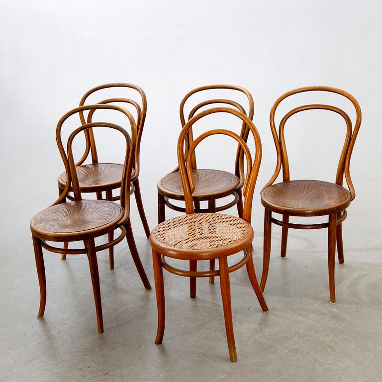 Thonet/Kohn, Chairs, 5 pcs, first half of the 20th century.