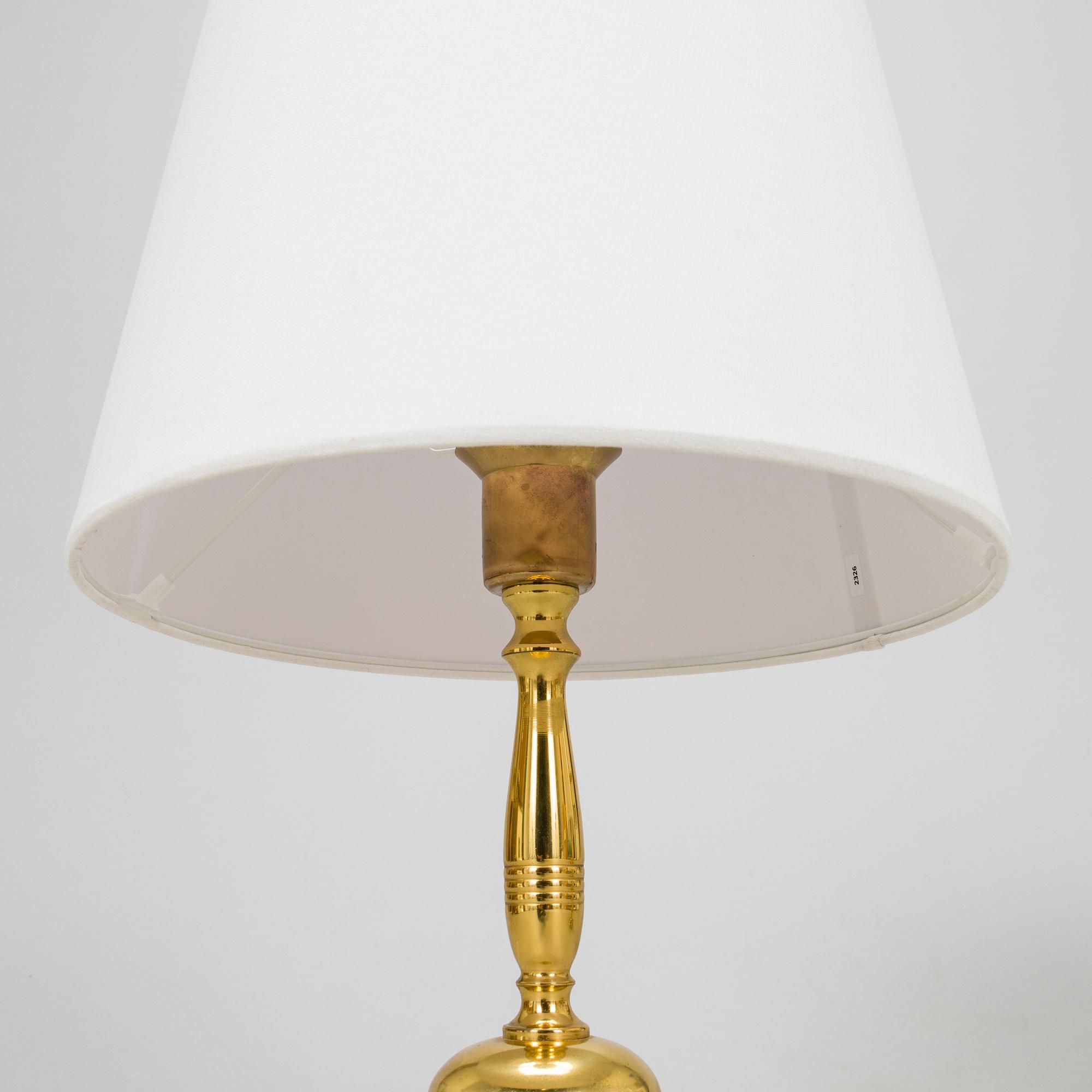 A pair of brass table lamps from NAFA, second half of the 20th Century.