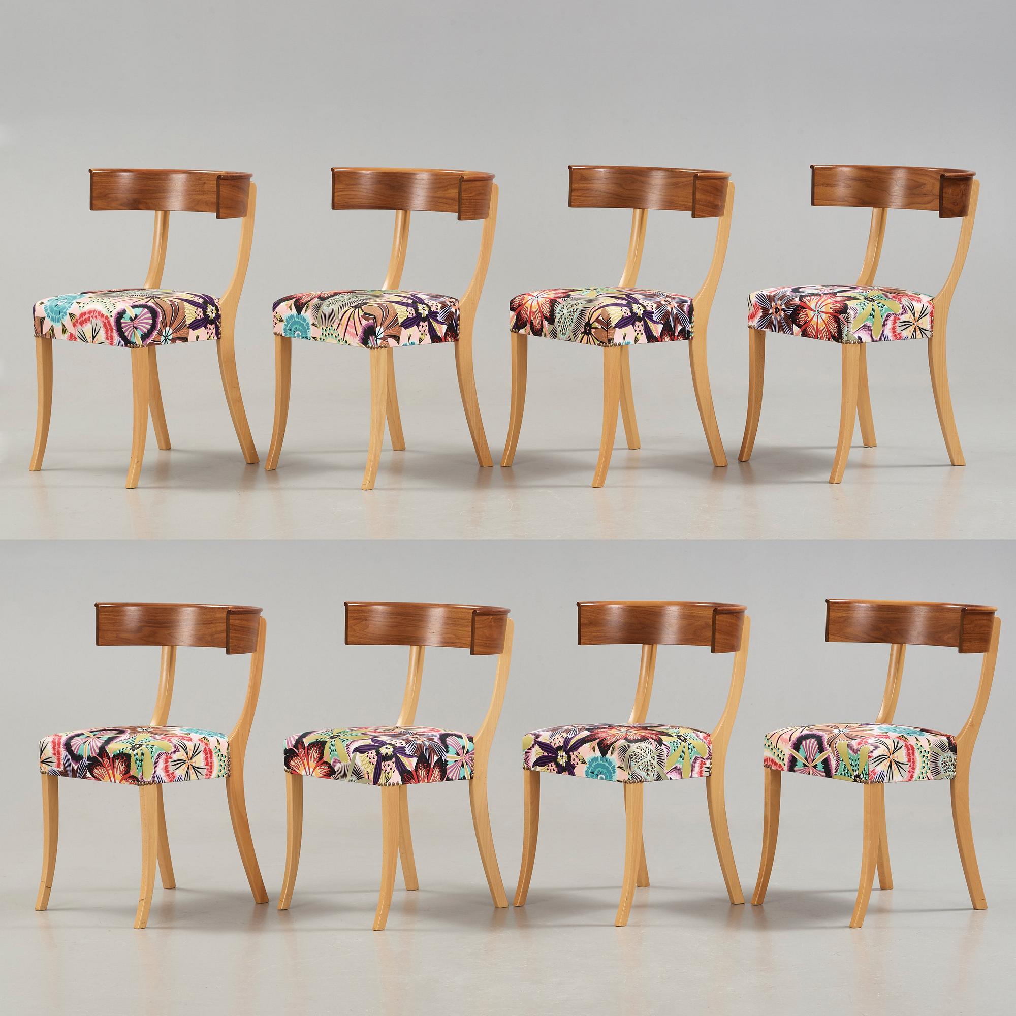 Josef Frank, stolar, 8 st, Firma Svenskt Tenn, modell 300.