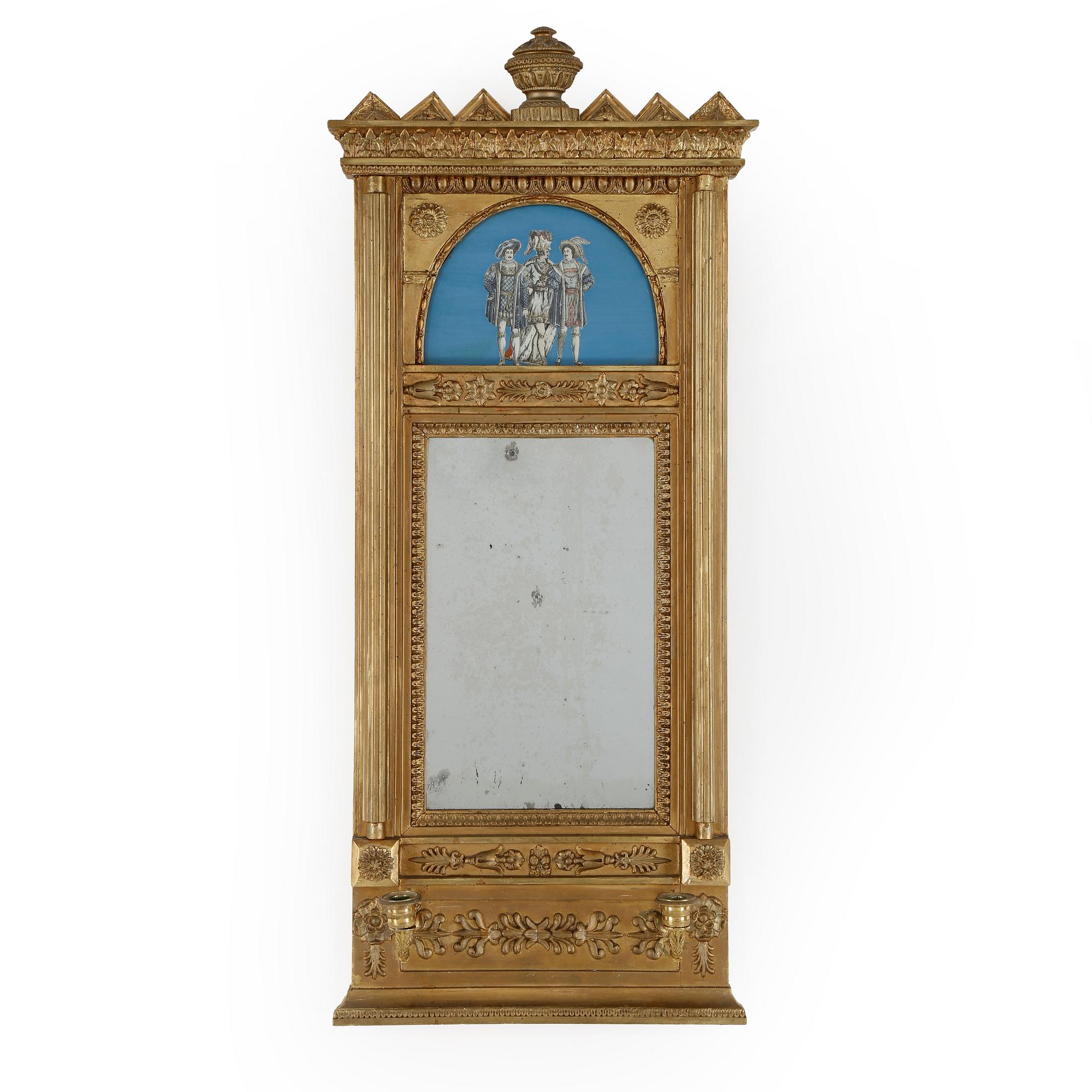 SPEGELLAMPETT, senempire, 1800-talets mitt.