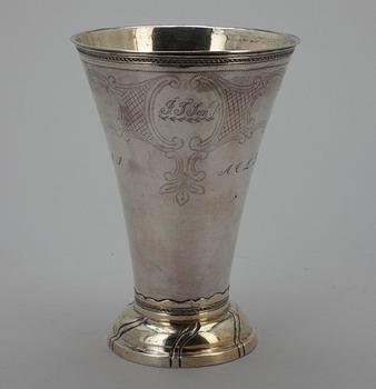 BÄGARE, silver, Stephan Westerstråhle, Stockholm 1798. Vikt 409 g.