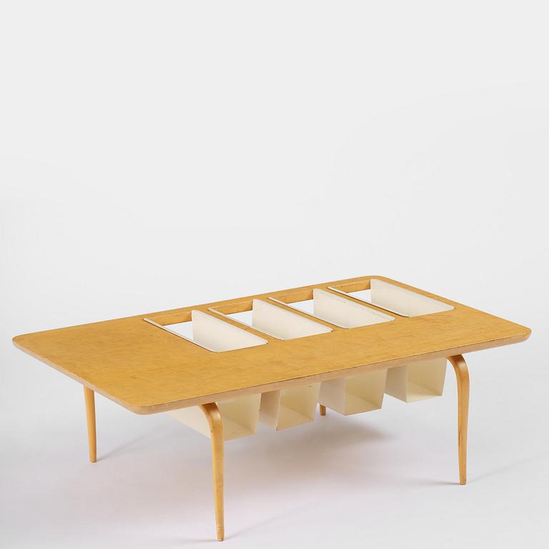 Bruno Mathsson, a magazine table, Firma Karl Mathsson, Värnamo, 1964.