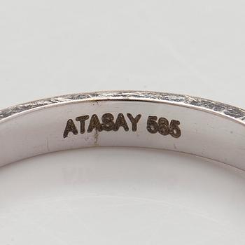 Ring, briljantslipad diamant, 14K vitguld.