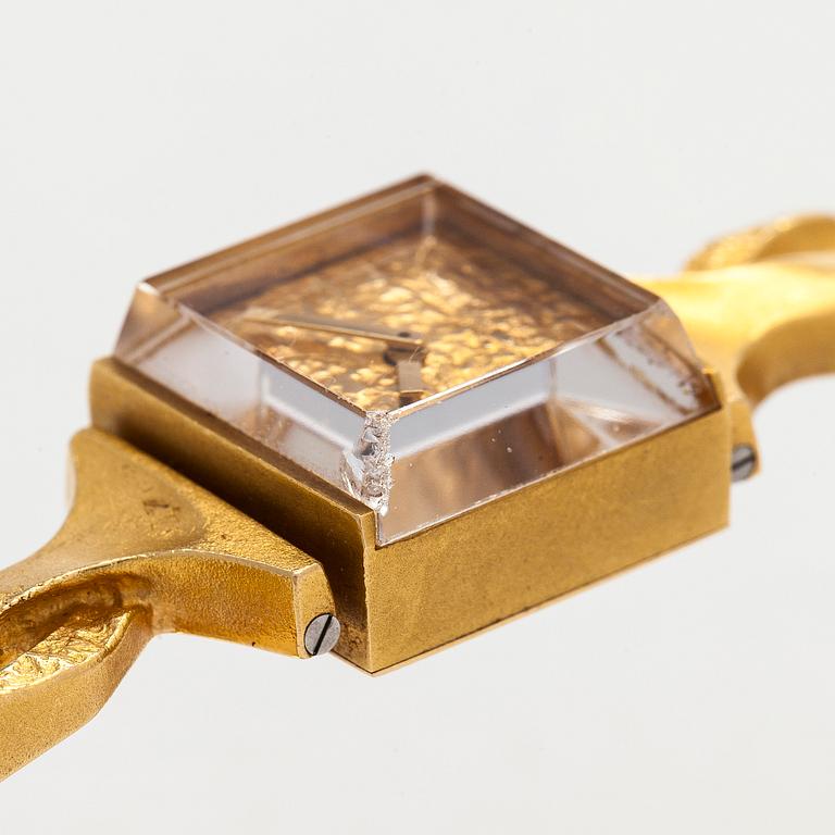 Björn Weckström, an 18K gold 'Time Adviser' wristwatch. Lapponia 1975.