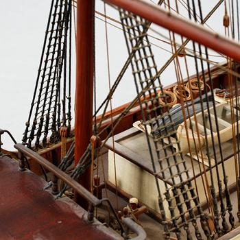An early 20th century model of the ship 'Bohus'.