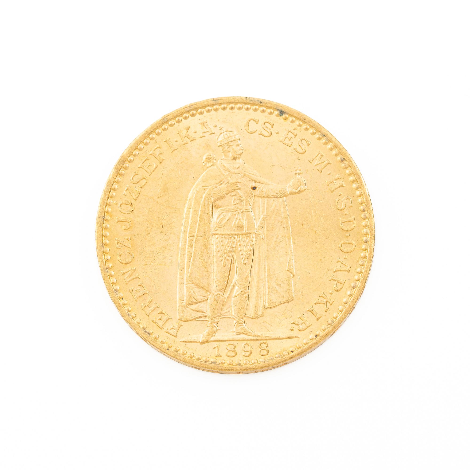 Gold coin, Hungary, 20 Korona, 1898.