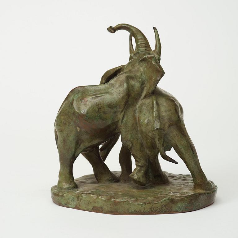 Carl Milles, Playing elephants.