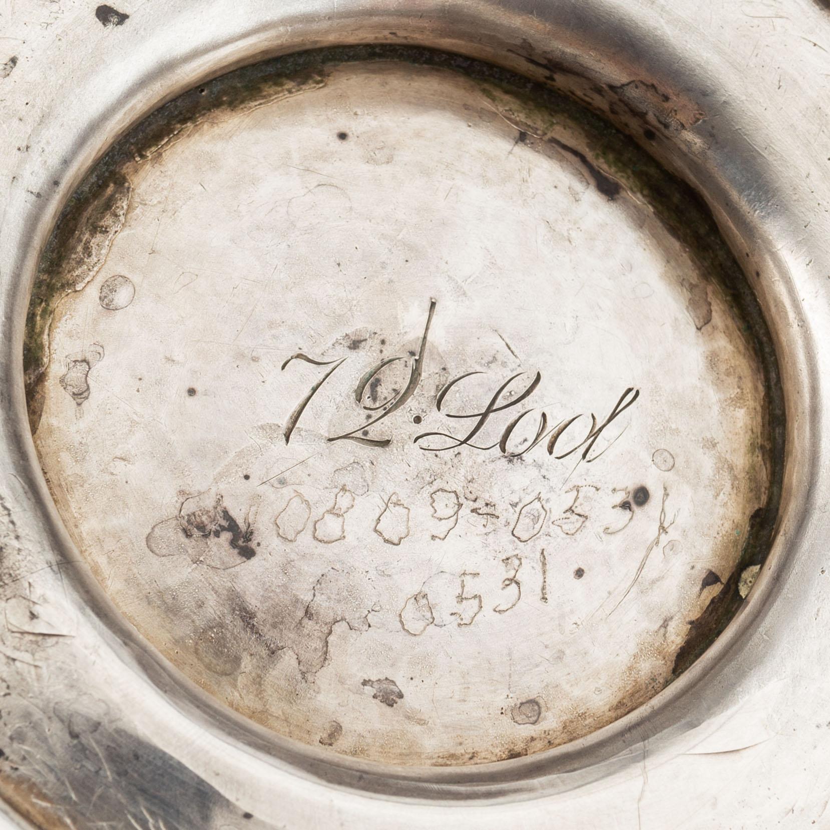 Kaffekanna, silver, Stockholm, 1800-talets andra hälft.