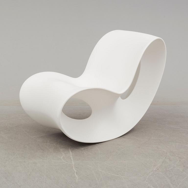 RON ARAD, a white polyethylene "Voido" rocking chair for Magis.