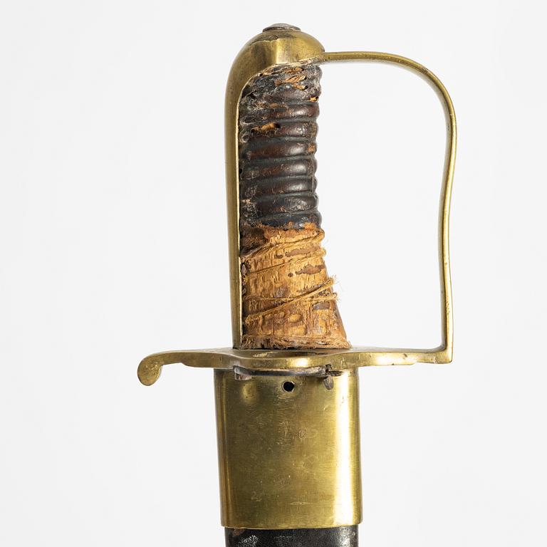 Sabre bayonet, Swedish, m/1815-20, with scabbard.