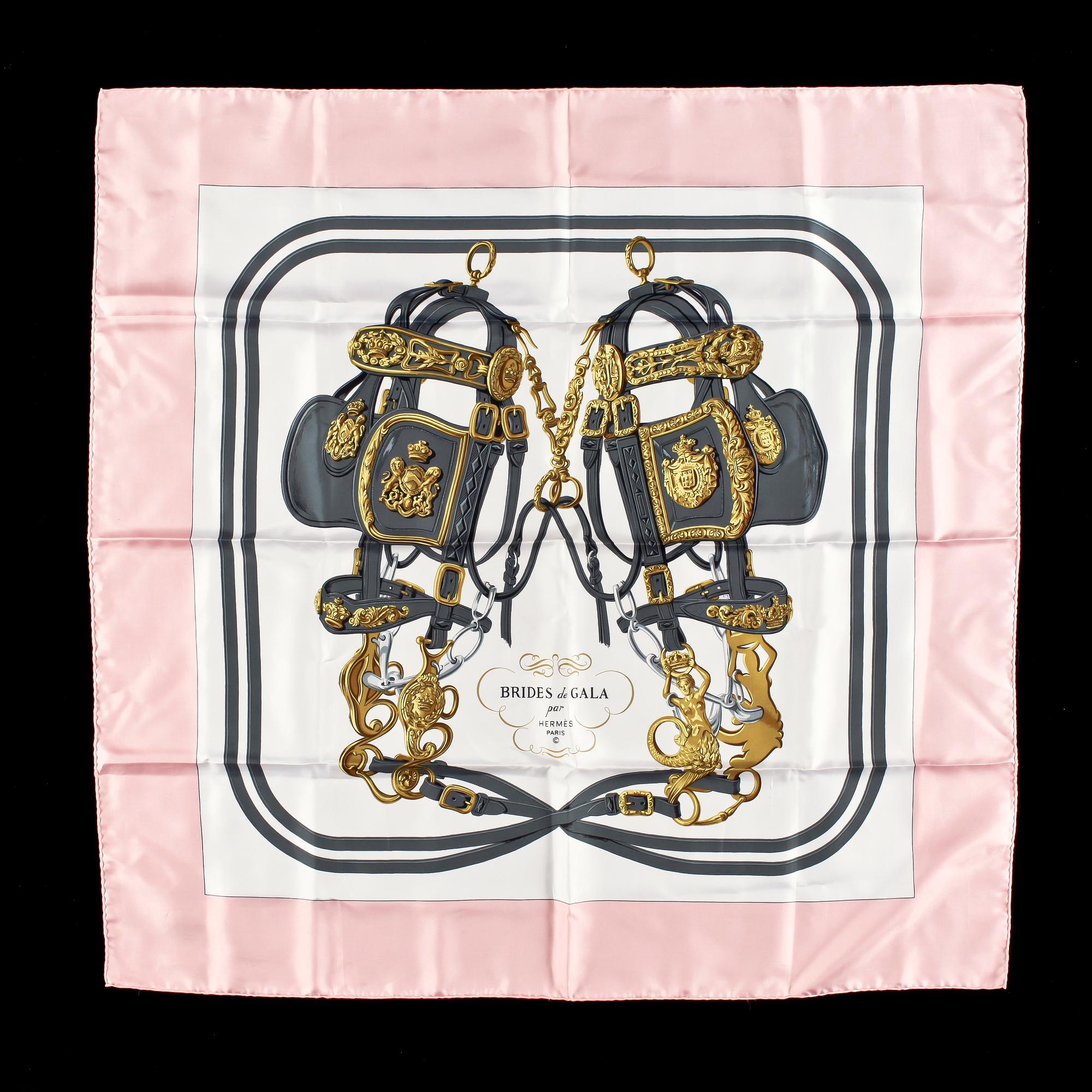 A silk scarf by Hermès, "Brides de Gala".