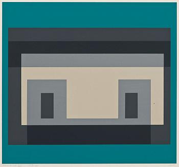 JOSEF ALBERS, 9 färgserigrafier, signerade med blyerts, daterade 1966, numrerade 103/200.