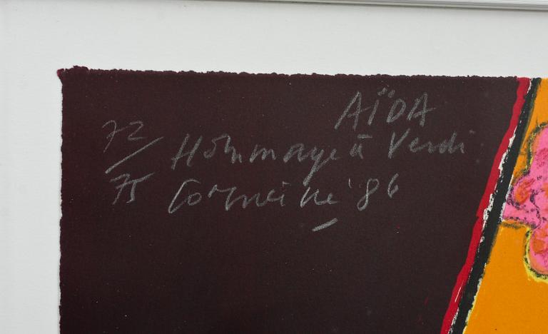 BEVERLOO CORNEILLE, färglitografi, sign o dat 86, numr 72/75.