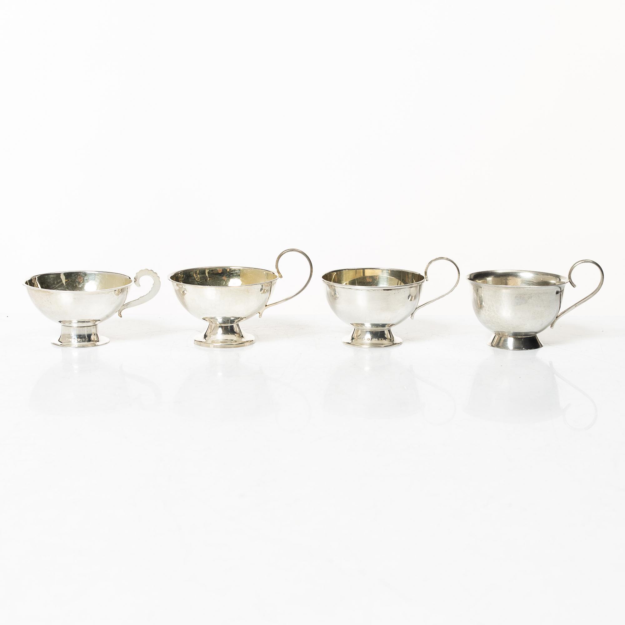 Twelve silver mugs, Stockholm, Eskilstuna and Gothenburg, 1950-91.