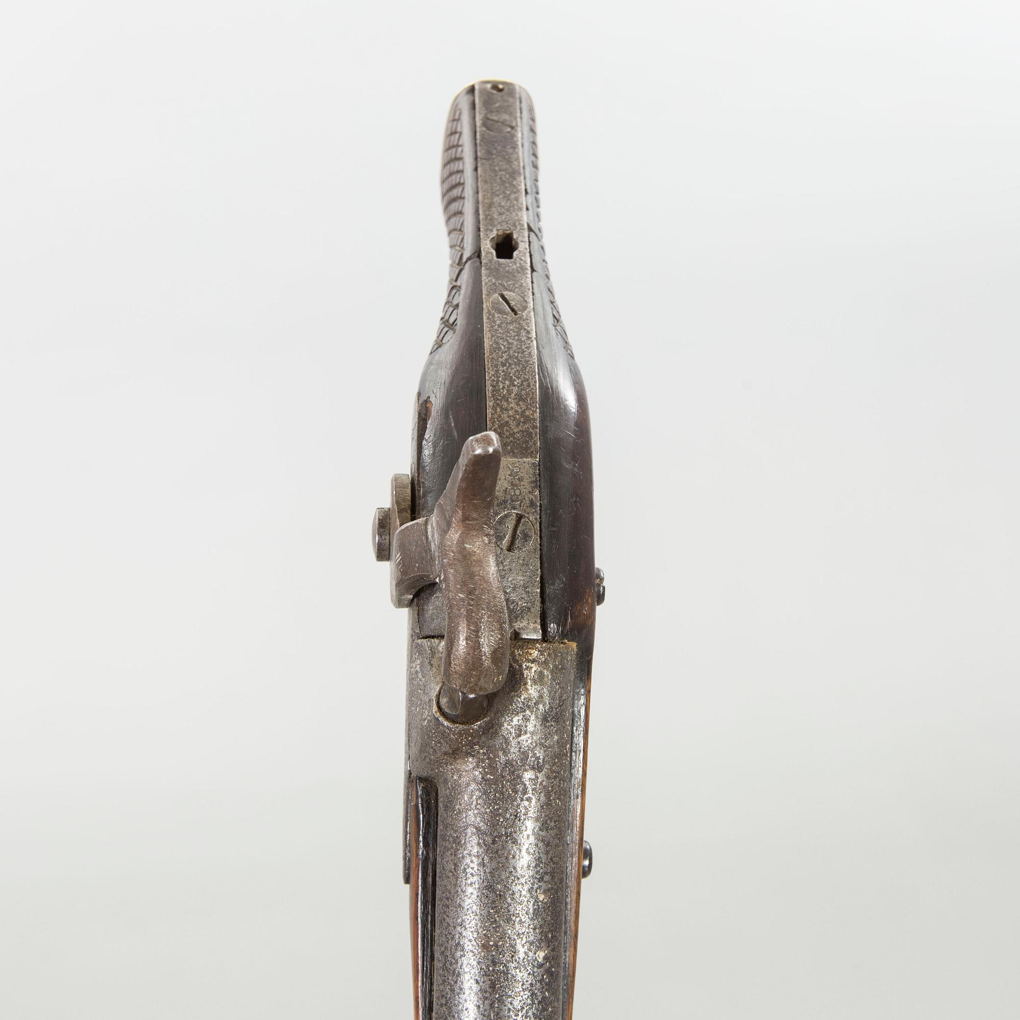 FLANKÖRPISTOL, med slaglås, 1800-tal, märkt 1816.