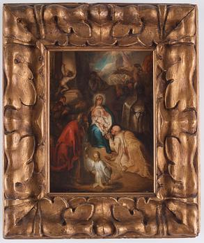 Frans Francken II Circle of, Frans Francken II, circle of, oil on copper.