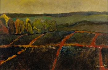 KOSTI AHONEN, oil on board, signed and dated -72.