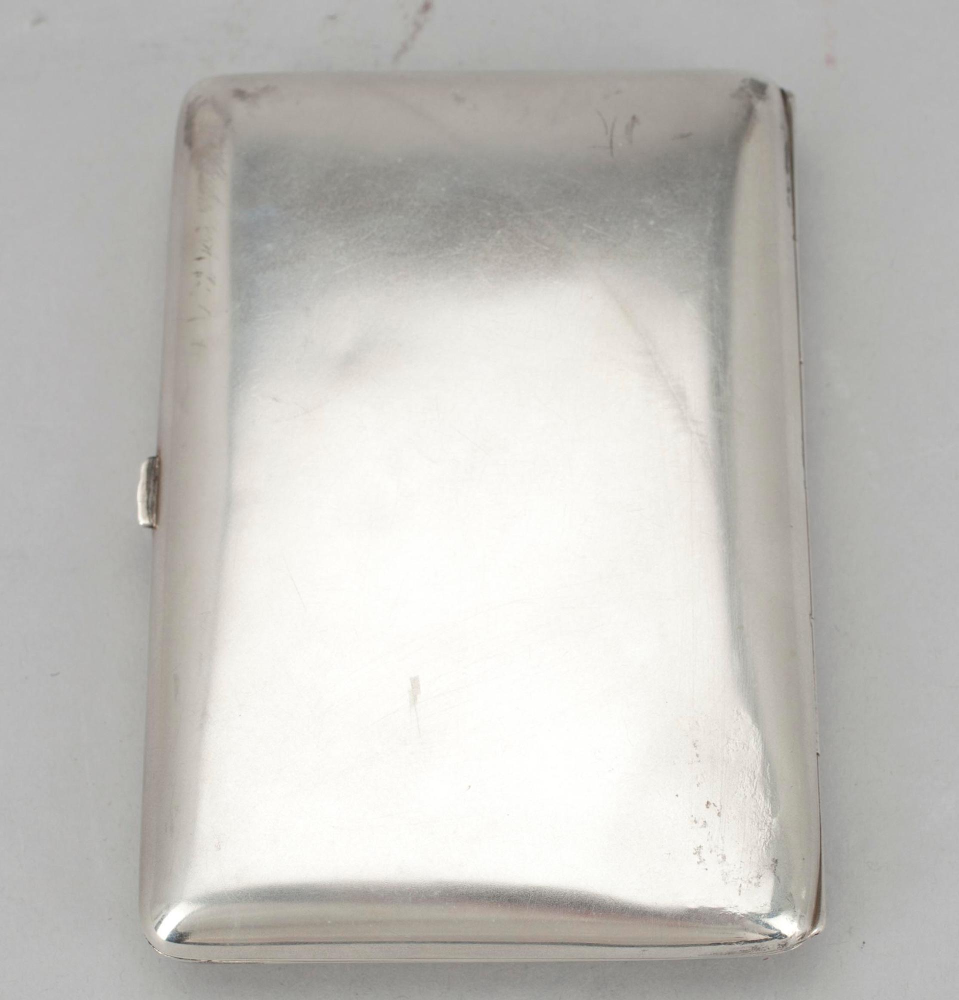 CIGARRETUI, silver, finska importstämplar 1928, vikt 164g.