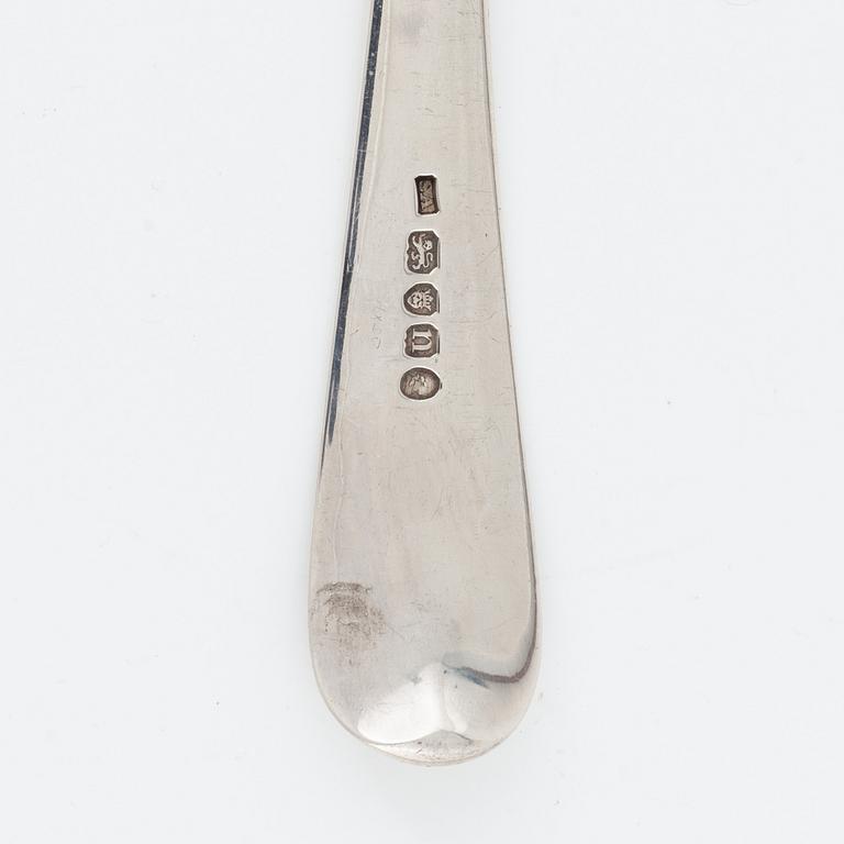 An English Silver Serving Spoon, mark of Samuel Adams, London 1778.