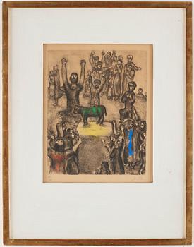 Marc Chagall, "Le veau d'or" from: "La Bible".