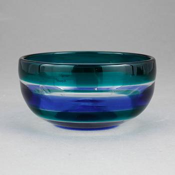 SKÅL, glas, Venini, Murano, 1950-60-tal. Möjligen formgiven av Fulvio Bianconi.