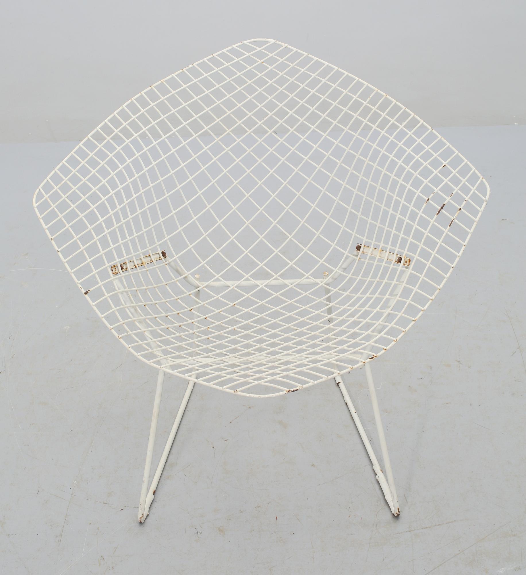 STOL, "Diamond chair", Harry Bertoia, 1900-talets andra hälft.