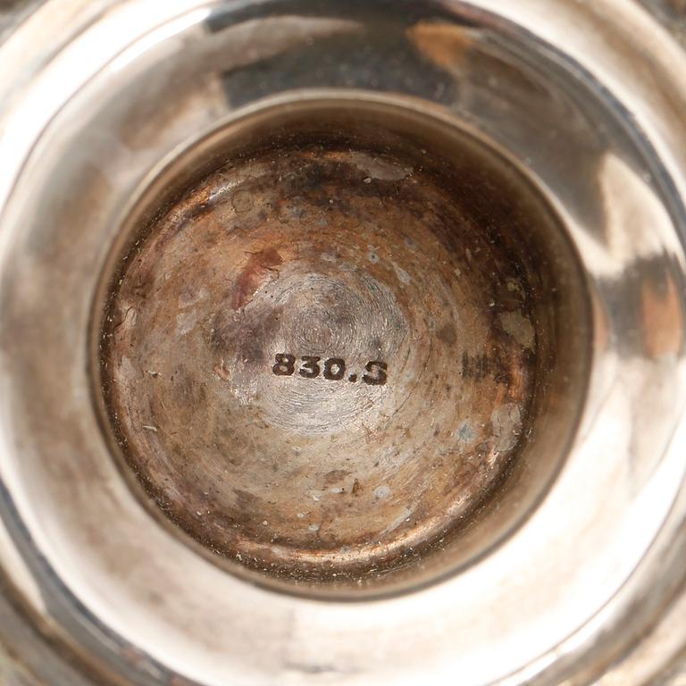 LJUSSTAKAR, ett par, silver barockstil. Svenska importstämplar 830, 1900-tal.