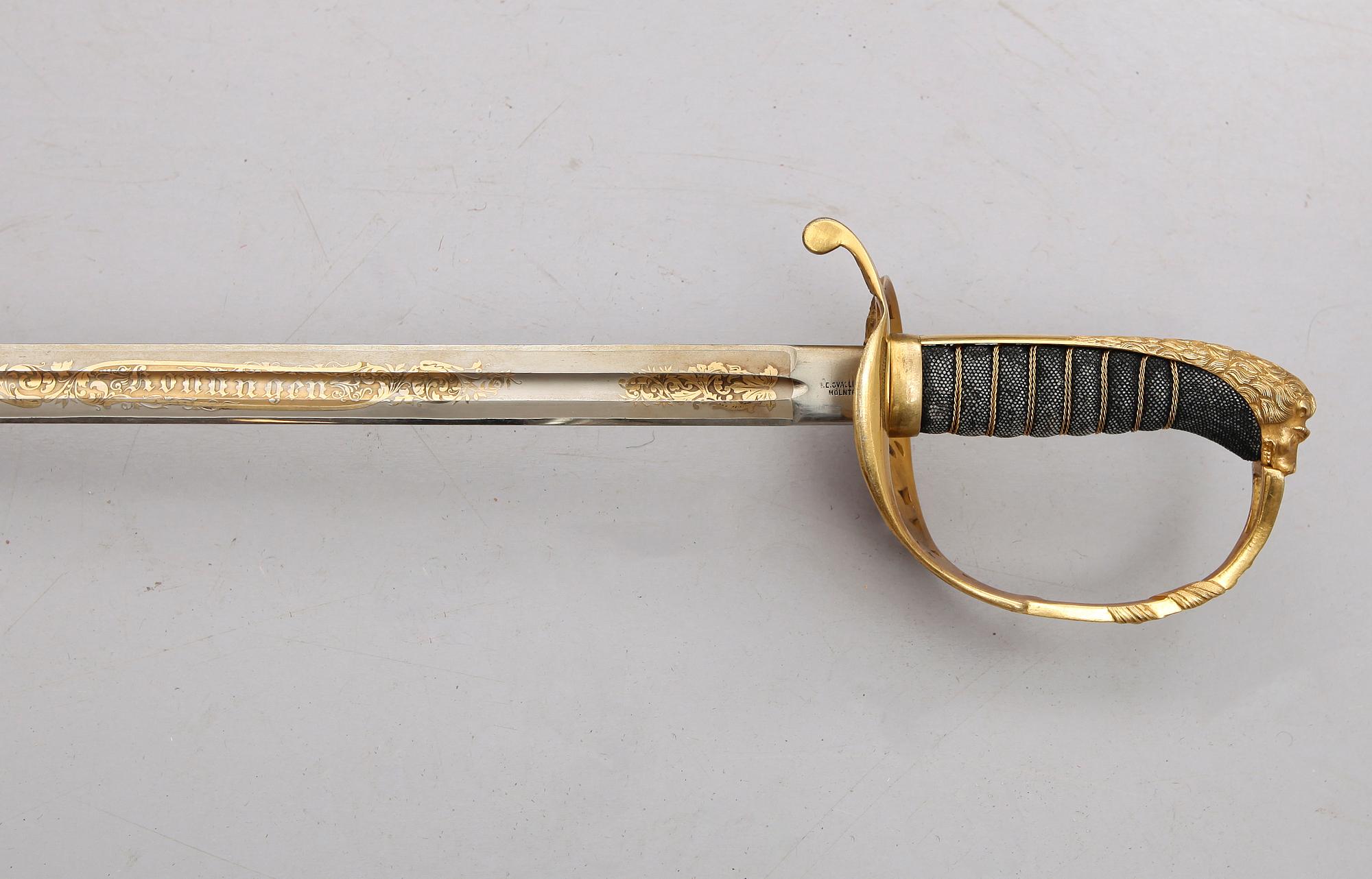 SABEL, ca 1880, för officer vid Infanteriet.