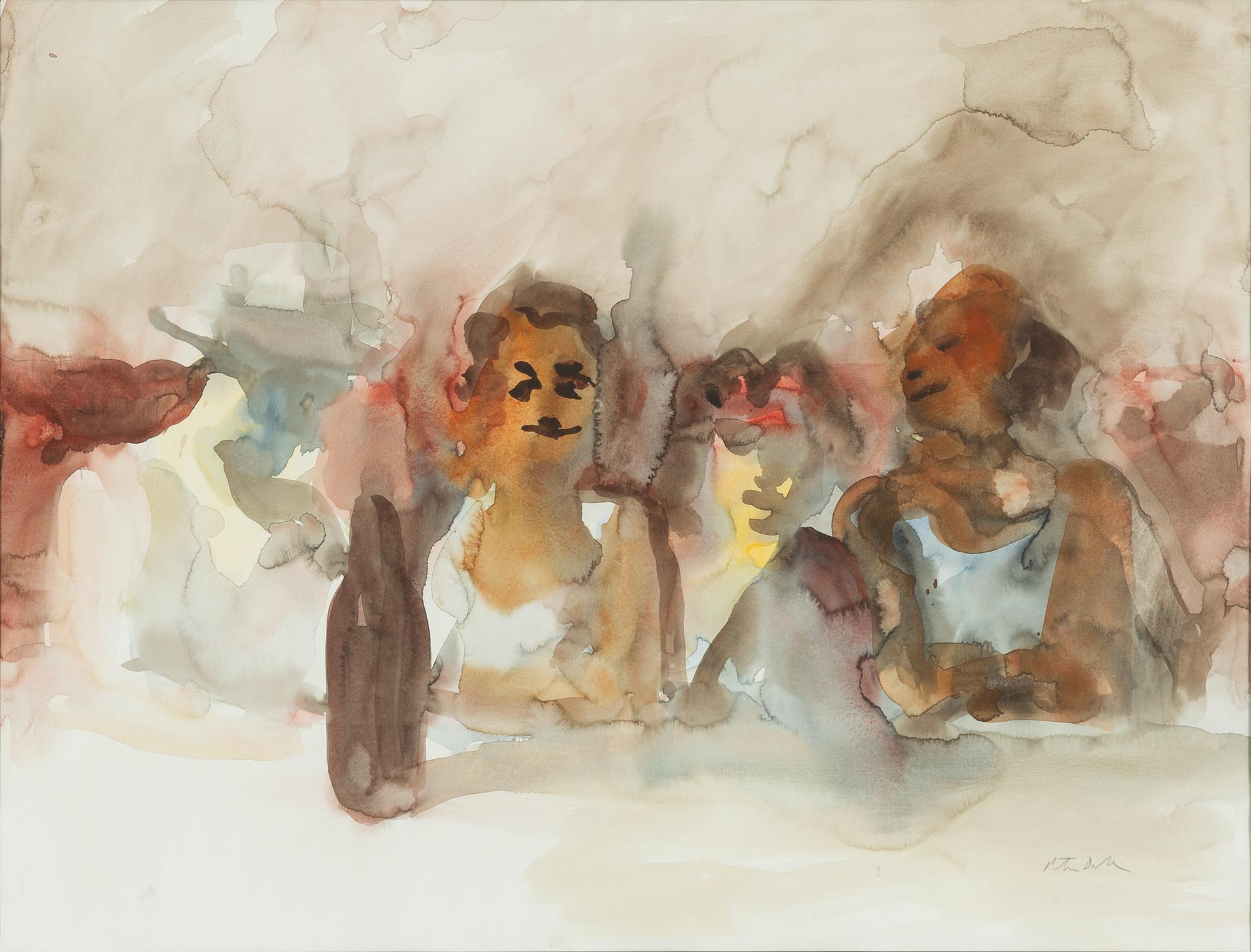 Peter Dahl, Sällskap vid bord.