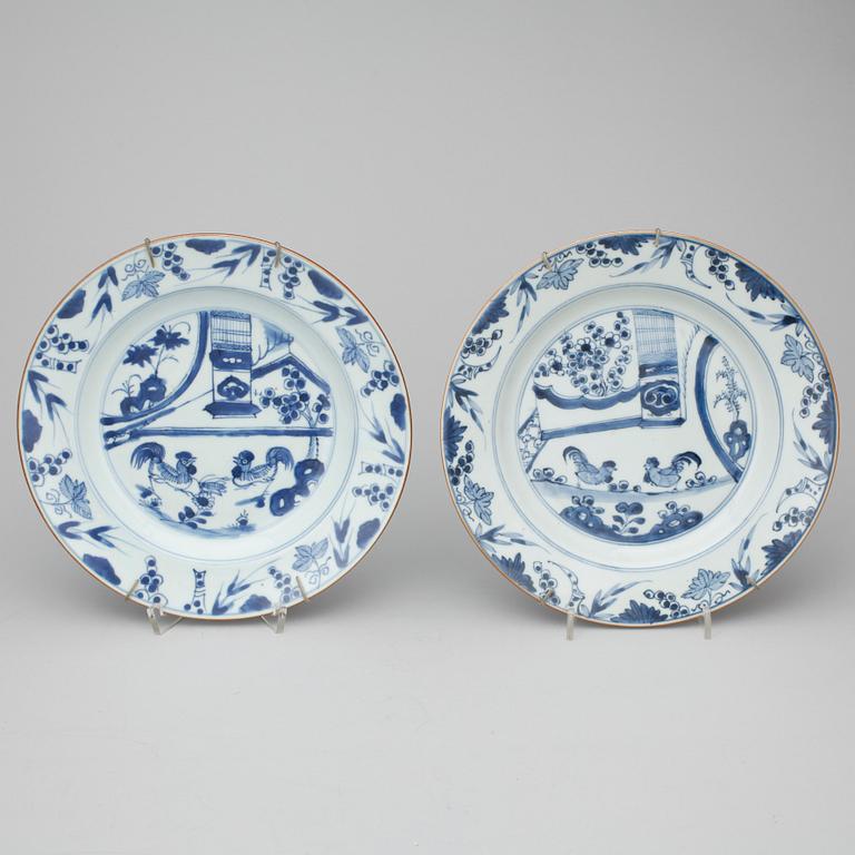 FAT, 9 st, porslin, Kina, Kangxi (1662-1722).