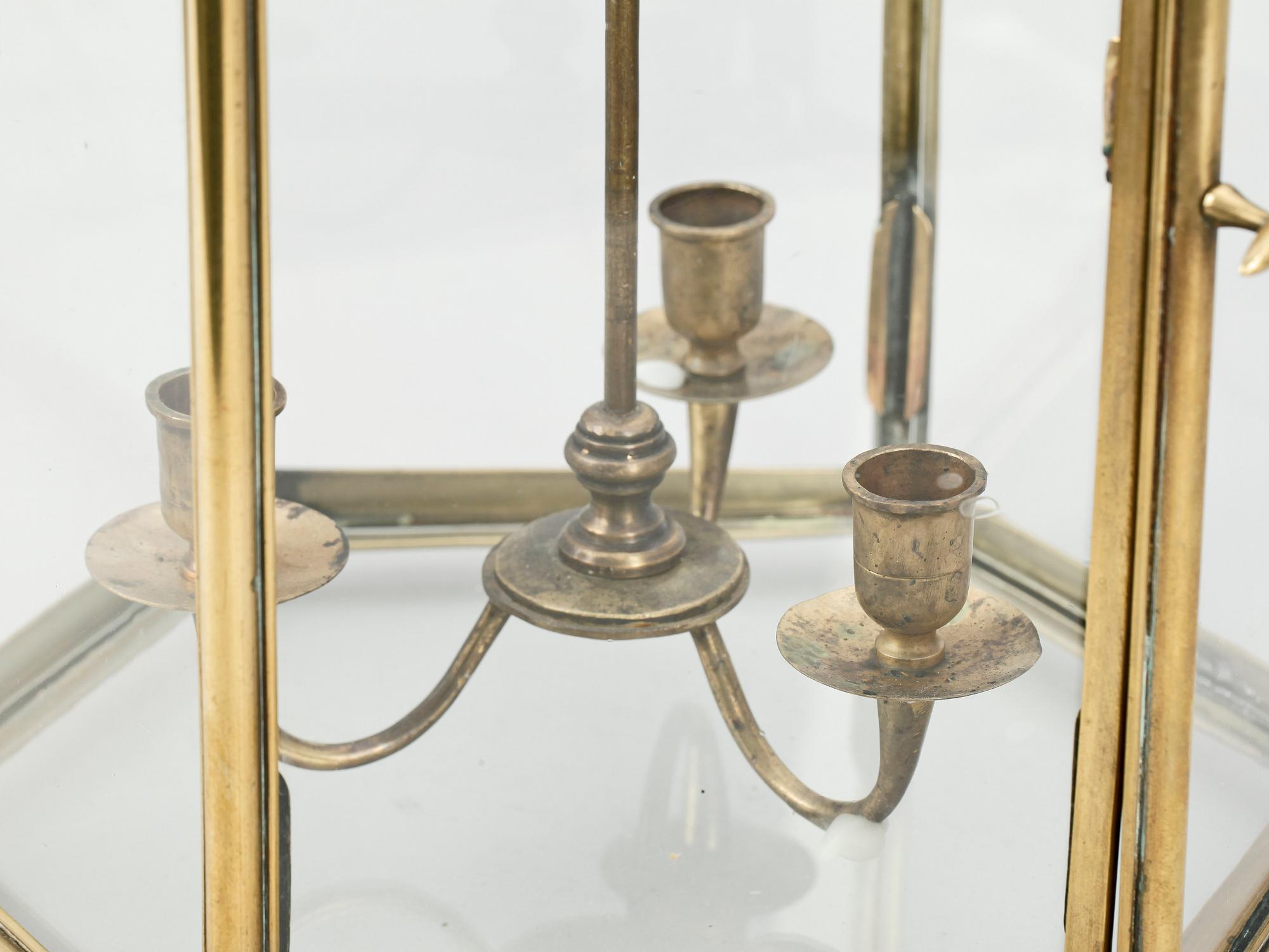 HALLYKTA, mässing och glas, 1800-tal.