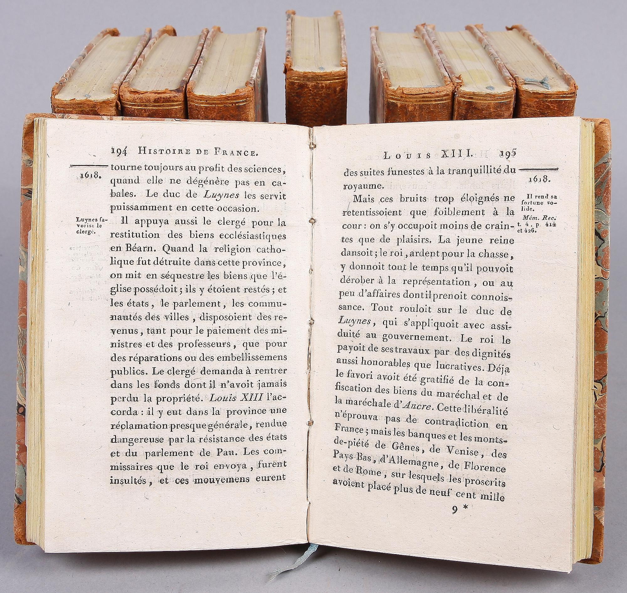 BOKVERK, 8 vol, "Histoire de France", Paris 1805.