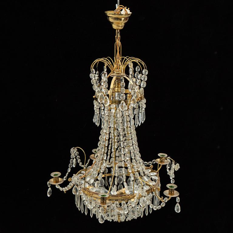 An early 20th Century, Gustavian style chandelier.
