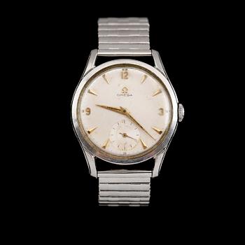 ARMBANDSUR, stål, Omega, manuell, 1900-talets mitt.