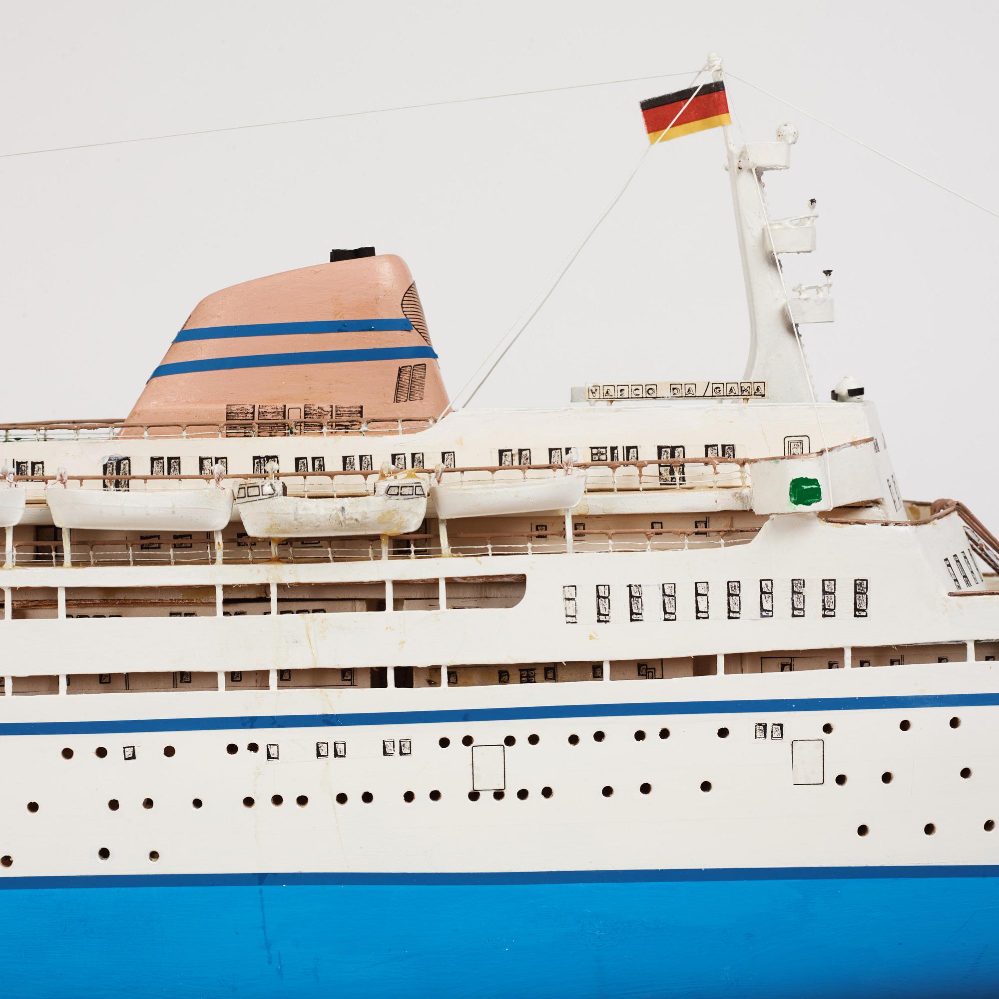 Ship model, T.S.S. Vasco da Gama, built by Gunnar Roempke in 1989.