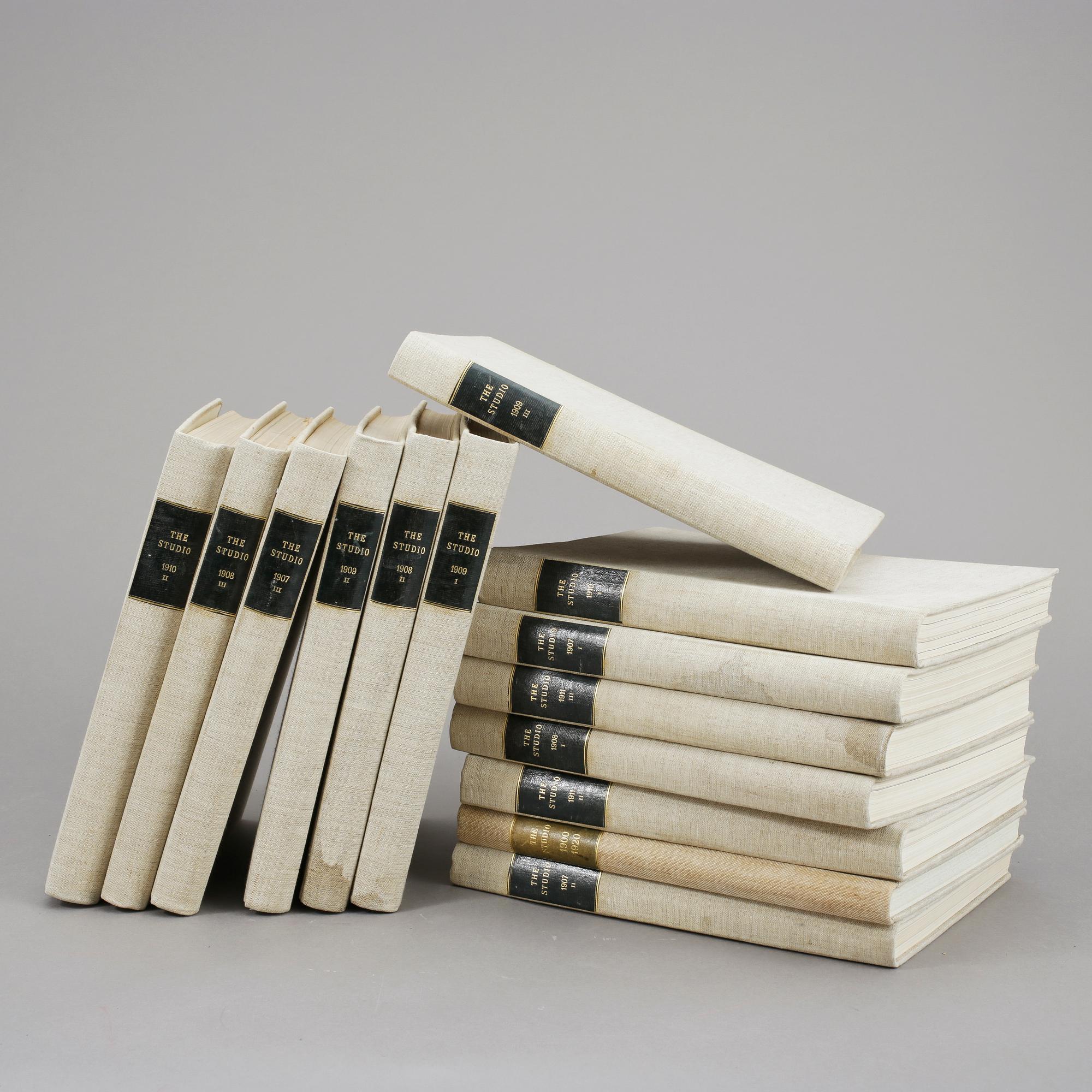 INBUNDNA TIDSKRIFTER, 20 delar, "The Studio", London, 1907-1932.