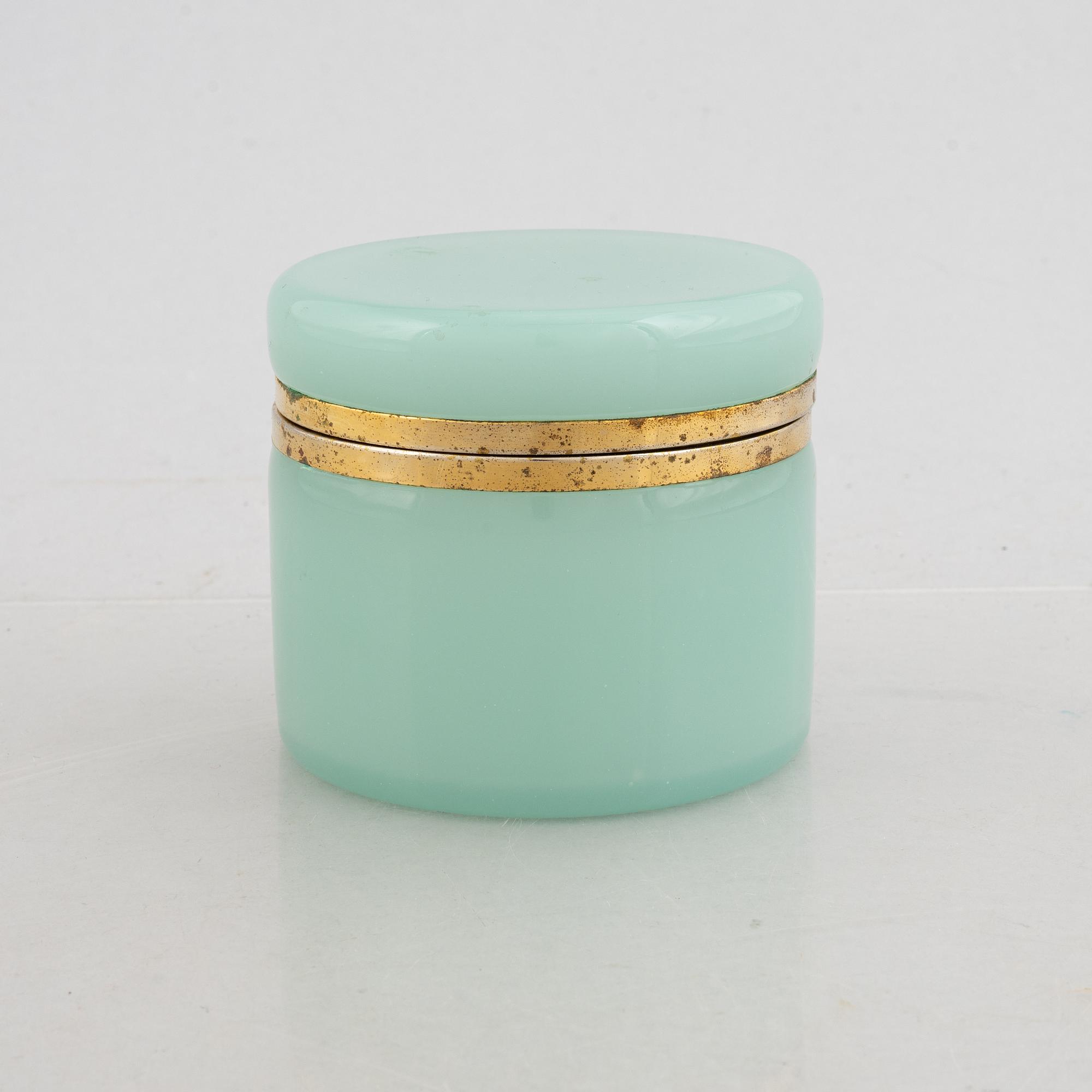 Fratelli Ferro, a glass and brass box, Murano, 1960s.