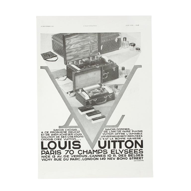 LOUIS VUITTON and HERMÈS, three fashion posters in black and white.