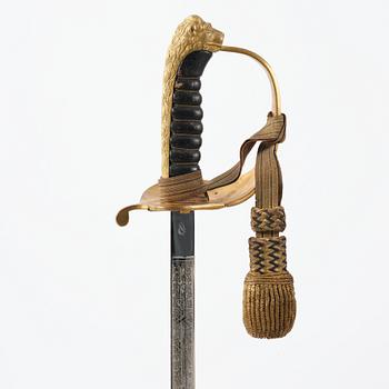 Sabel svensk, m/1915 för sjöofficer, med balja.