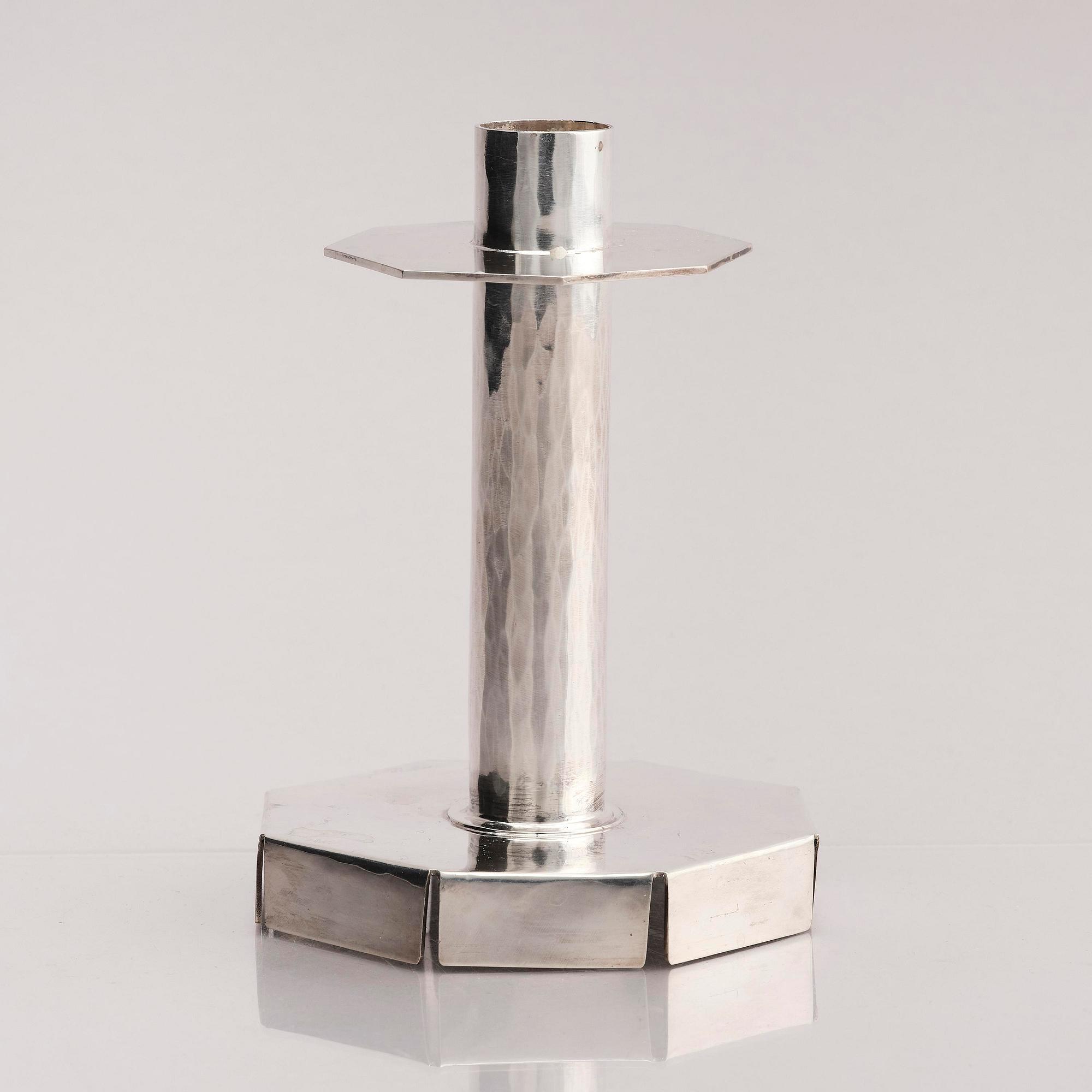 Bengt Liljedahl, ljusstake, sterling silver, Stockholm 1992.