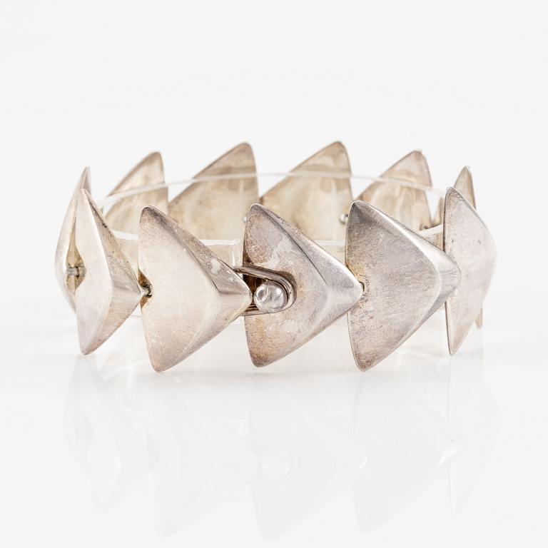 Hans Hansen, necklace and bracelet, sterling silver, Denmark.