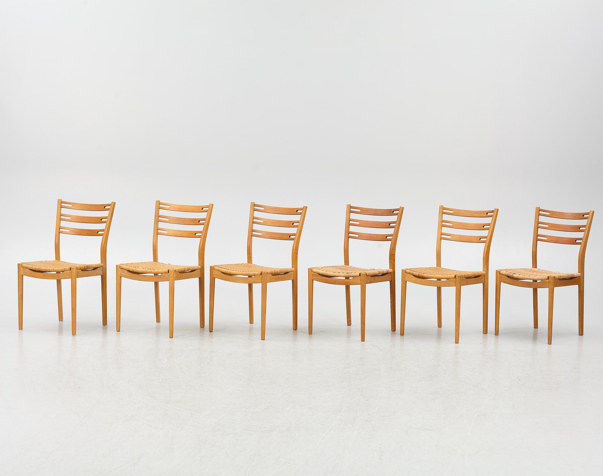 Sørens Flenstedt, stolar 6 st, Sibast, Danmark, 1960-tal.