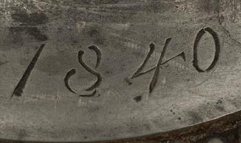 LJUSSTAKAR, ett par, tenn, 1800-talets första hälft.