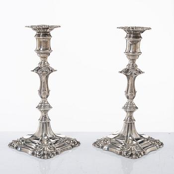 Candelsticks, a pair, silver, Sheffield 1833-34, mark of possibly Henry Wilkinson & Co.