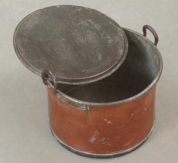 KITTEL med LOCK, koppar, 1800-tal.
