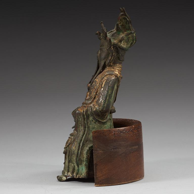 A seated figure of Guan Di (God of War), Ming dynasty, 17th Century.
