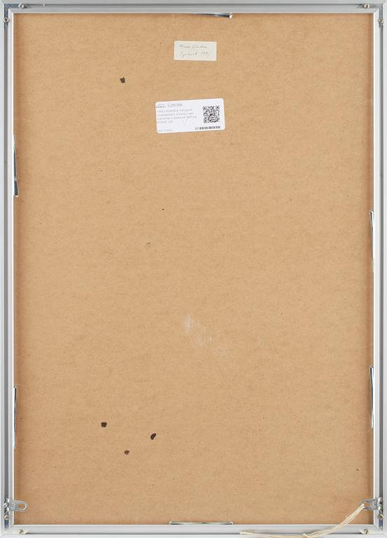 TINE HARDEN, fotografi, silvergelatin, a tergo ram signerad o daterad 1991 på etikett.